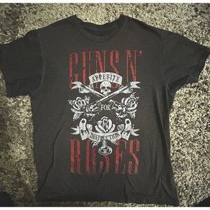 Guns N’ Roses Band Mens Size L Classic graphic Gray T￼ Shirt 100% Cotton New